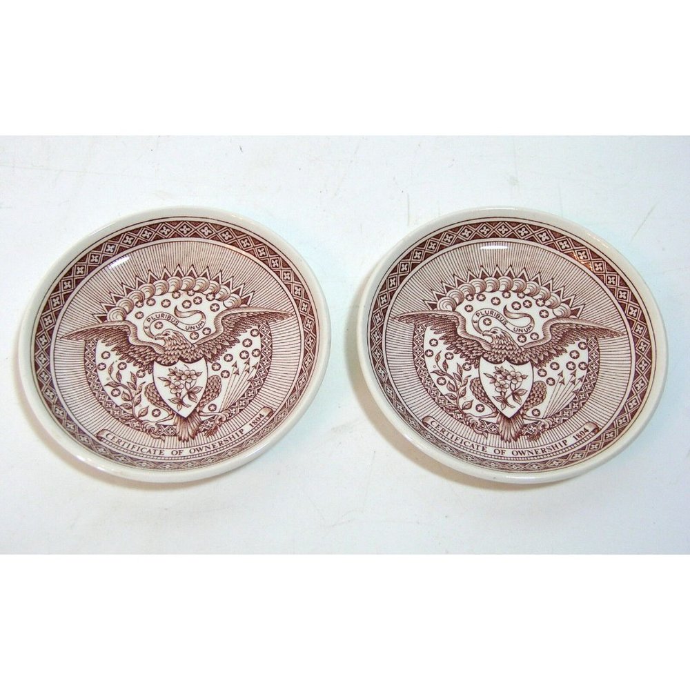 Alfred Meakin Fair Winds Coaster 4 1/4" Plates Staffordshire England, Set of Two